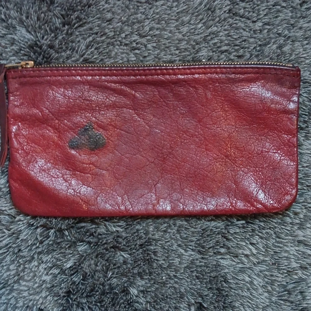 Vintage Swadeshi Leatherworks Clutch Lot Of 2 Maroon Brown